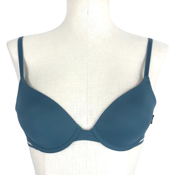 Victoria's Secret PINK Wear Everywhere T-Shirt Bra Women's Size 32B Blue - Picture 1 of 11